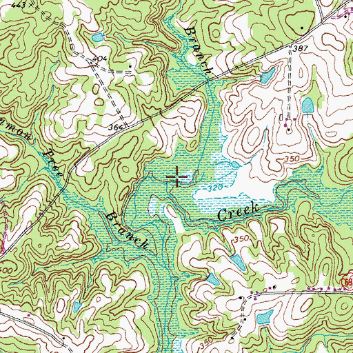 Topographic Map of Rocky Branch, VA