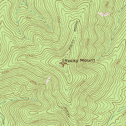 Topographic Map of Rocky Mount, VA