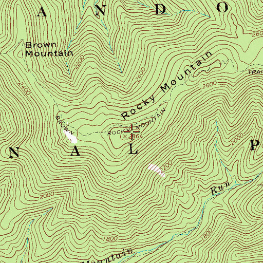 Topographic Map of Rocky Mountain, VA