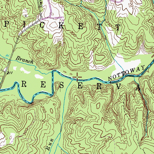 Topographic Map of Rocky Run, VA