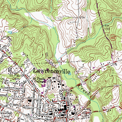 Topographic Map of Rocky Run, VA
