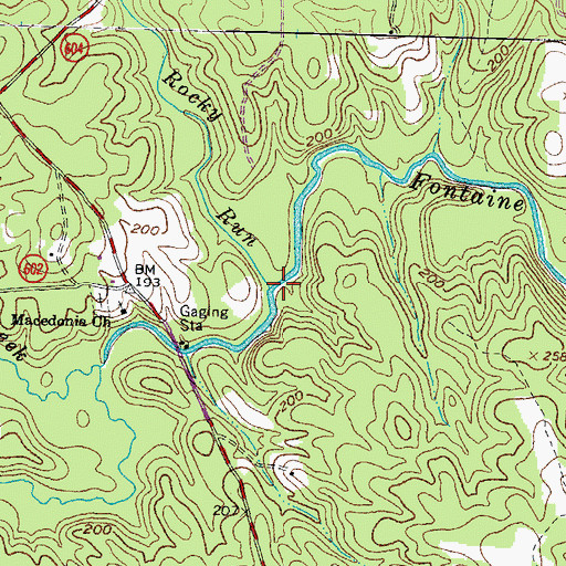 Topographic Map of Rocky Run, VA