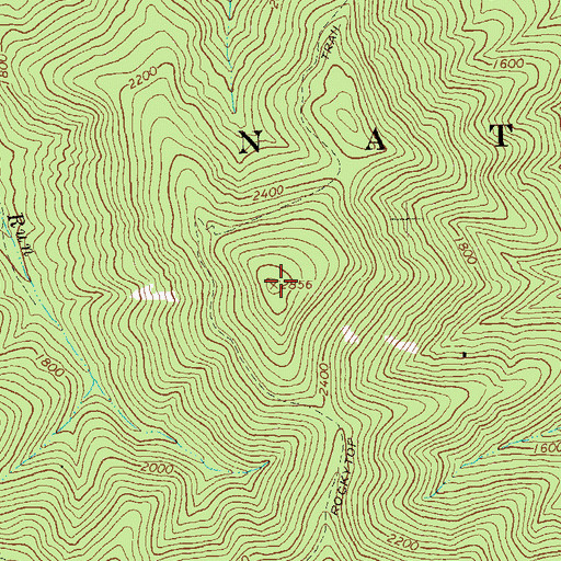 Topographic Map of Rockytop, VA