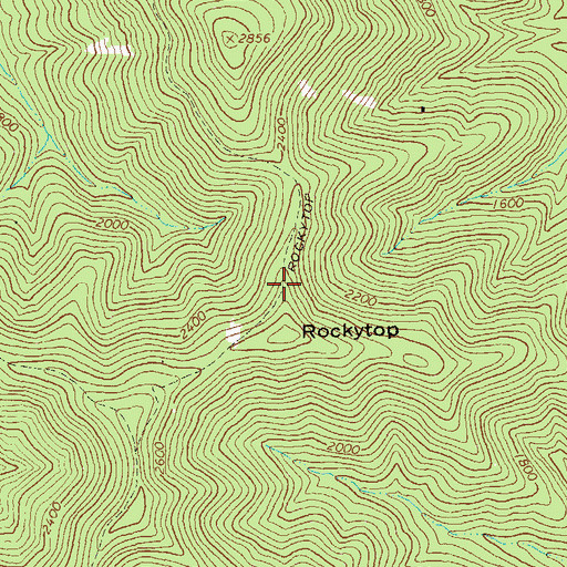 Topographic Map of Rockytop Trail, VA