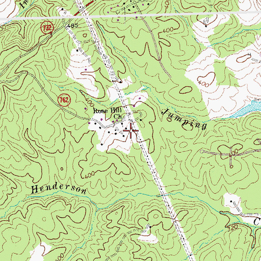 Topographic Map of Rose Hill Church, VA