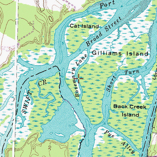 Topographic Map of Rosemary Lane, VA