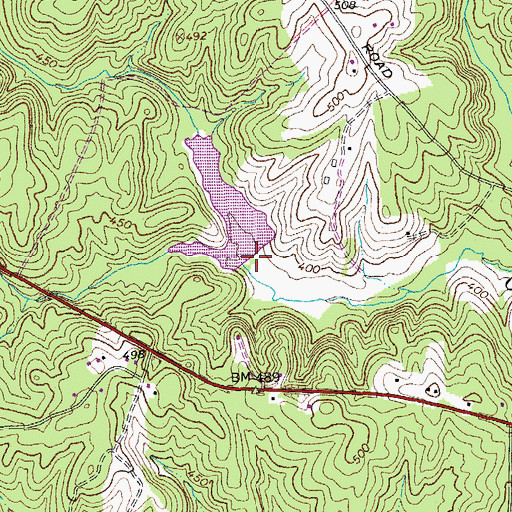 Topographic Map of Rosney Creek, VA