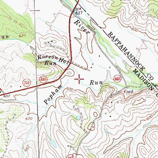 Topographic Map of Rosson Hollow Run, VA