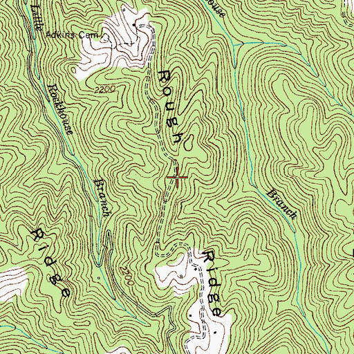 Topographic Map of Rough Ridge, VA