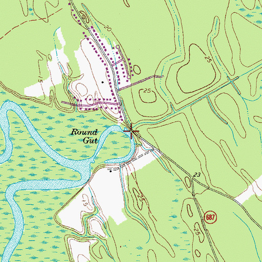 Topographic Map of Round Gut, VA