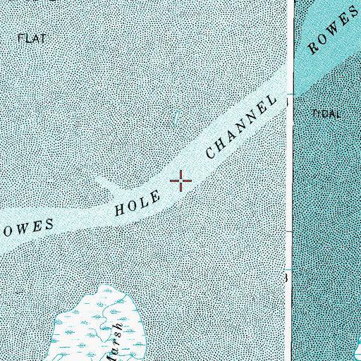 Topographic Map of Rowes Hole Channel, VA