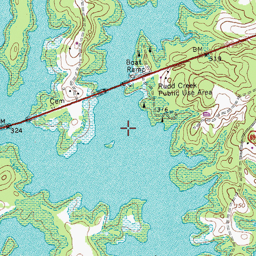Topographic Map of Rudd Branch, VA