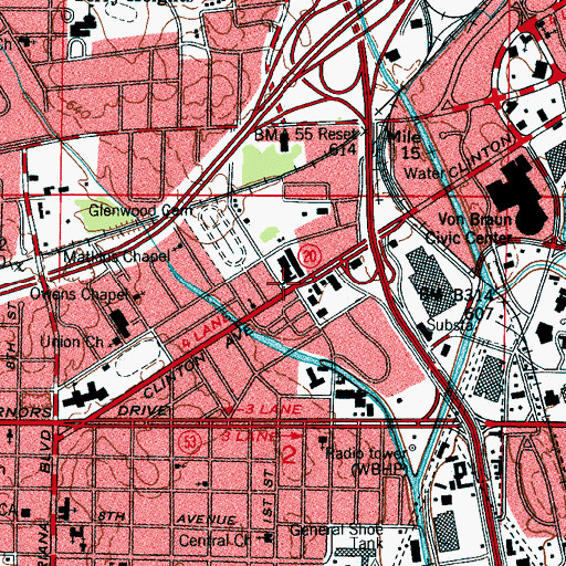 Topographic Map of West End Early Childhood Education Center, AL