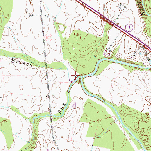 Topographic Map of Russell Branch, VA