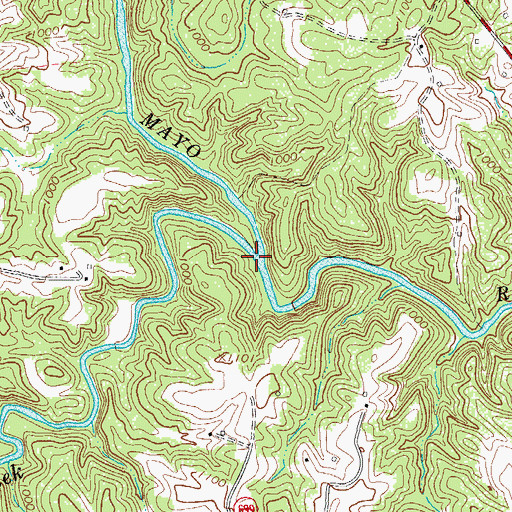 Topographic Map of Russell Creek, VA