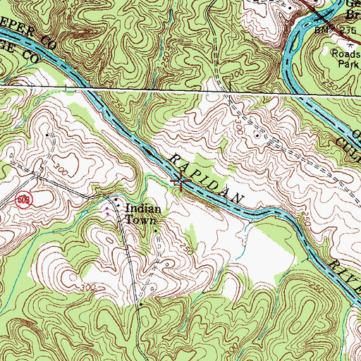 Topographic Map of Russell Run, VA