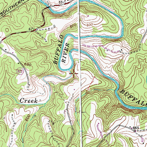 Topographic Map of Rutledge Creek, VA