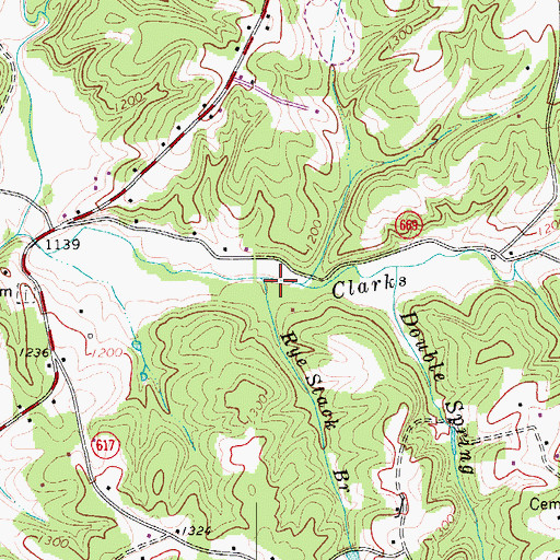 Topographic Map of Rye Stack Branch, VA