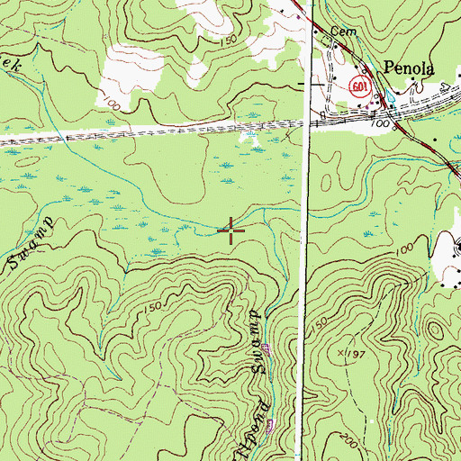 Topographic Map of Saddle Swamp, VA