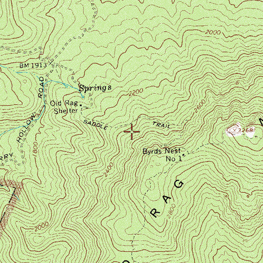 Topographic Map of Saddle Trail, VA