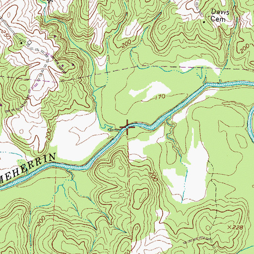 Topographic Map of Saddletree Creek, VA