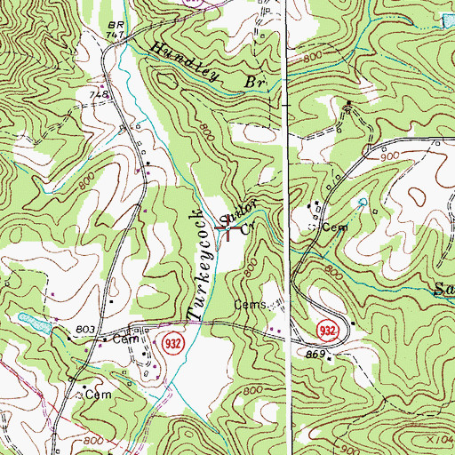 Topographic Map of Sailor Creek, VA