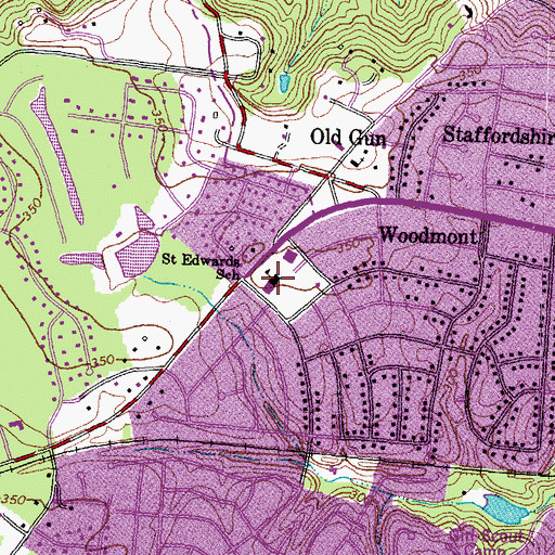 Topographic Map of Saint Edward - Epiphany Catholic School, VA