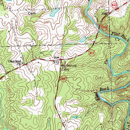 Topographic Map of Saint James Cemetery, VA
