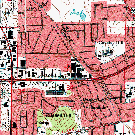 Topographic Map of Westminster Christian Academy, AL