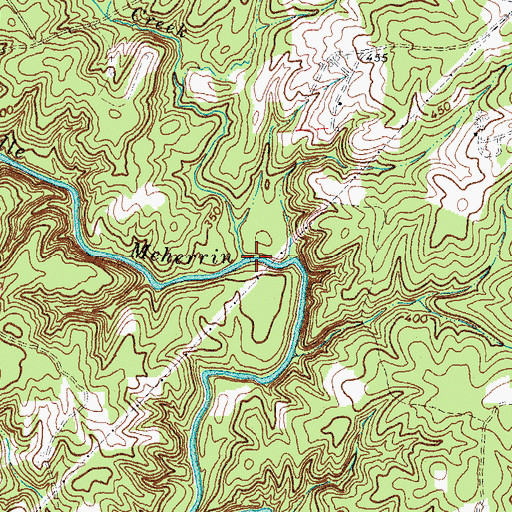 Topographic Map of Saint Johns Creek, VA