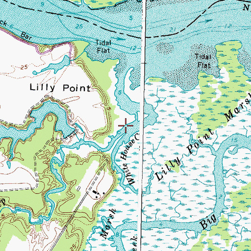 Topographic Map of Saint Peters Swamp, VA