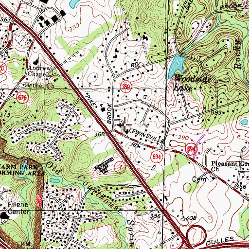 Topographic Map of Saint Thomas Church, VA