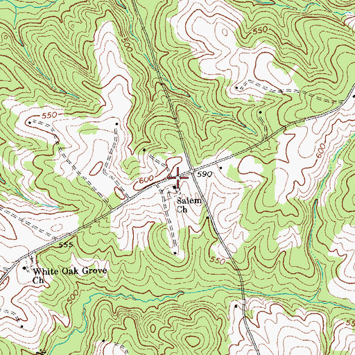 Topographic Map of Salem Church, VA