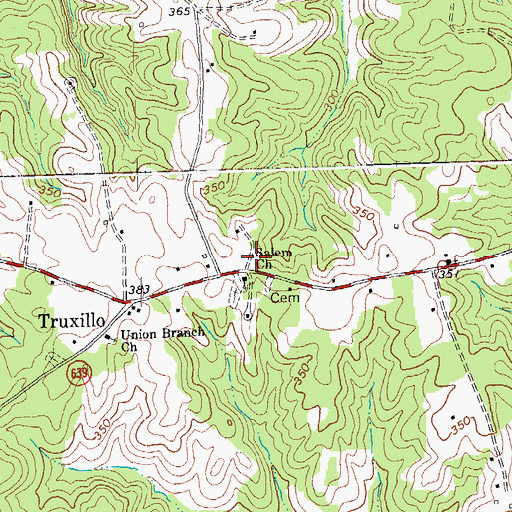 Topographic Map of Salem Church, VA