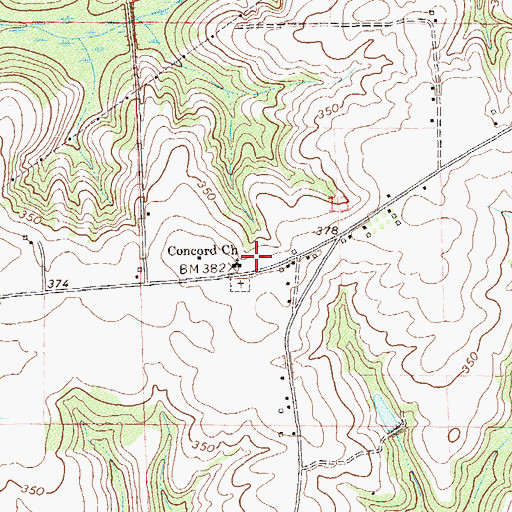 Topographic Map of Concord School (historical), AL