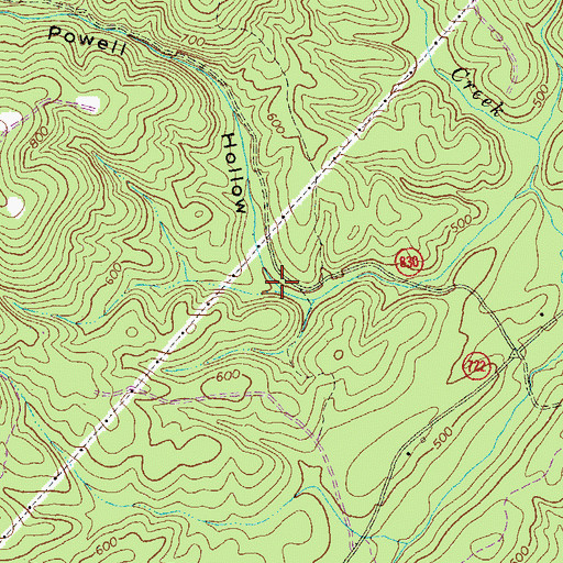 Topographic Map of Sally Powell Hollow, VA