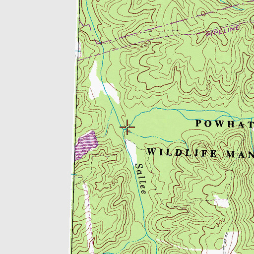 Topographic Map of Salmon Creek, VA