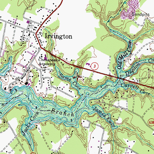 Topographic Map of Sams Cove, VA