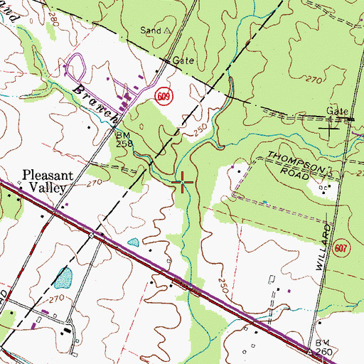 Topographic Map of Sand Branch, VA