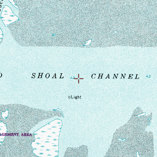 Topographic Map of Sand Shoal Channel, VA