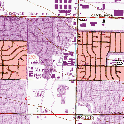 Topographic Map of Abrazo Community Health Network Maryvale Campus, AZ