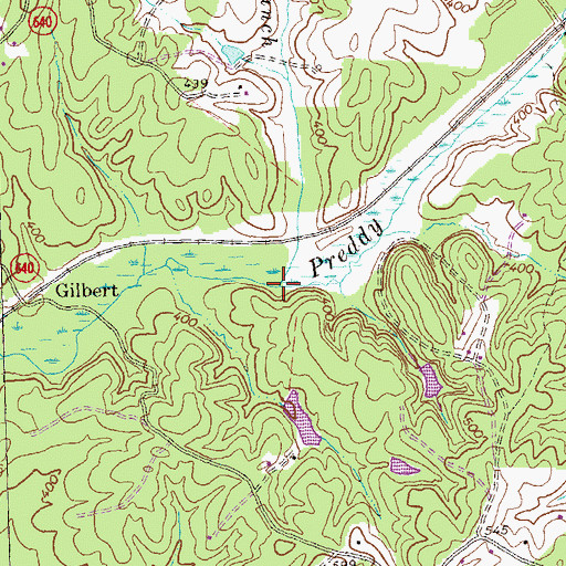 Topographic Map of Sandy Branch, VA