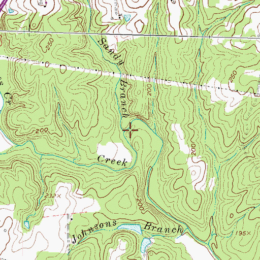 Topographic Map of Sandy Branch, VA