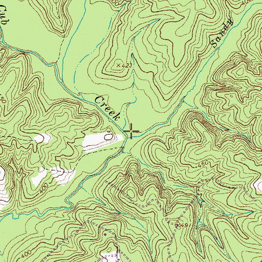 Topographic Map of Sandy Creek, VA