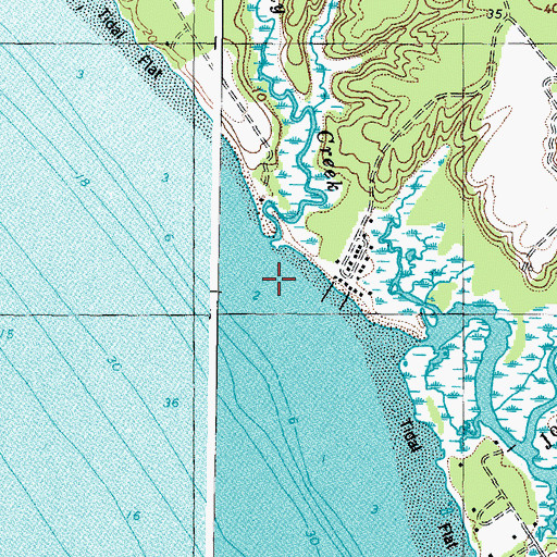 Topographic Map of Sandy Creek, VA