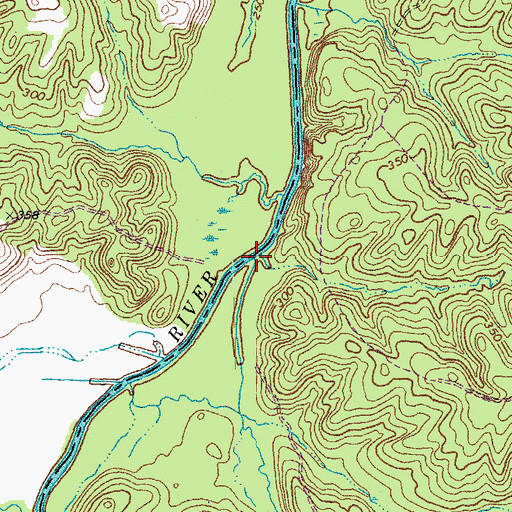 Topographic Map of Sandy Creek, VA