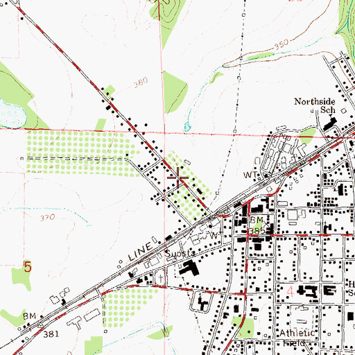 Topographic Map of Headland Medical Clinic, AL