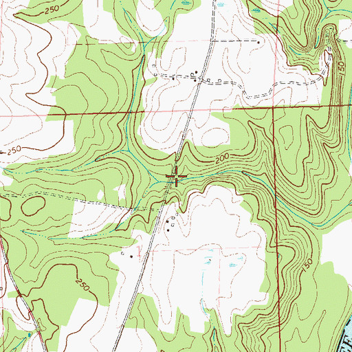 Topographic Map of Hollimans and O'Neals Mill (historical), AL