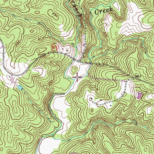 Topographic Map of Sawmill Branch, VA