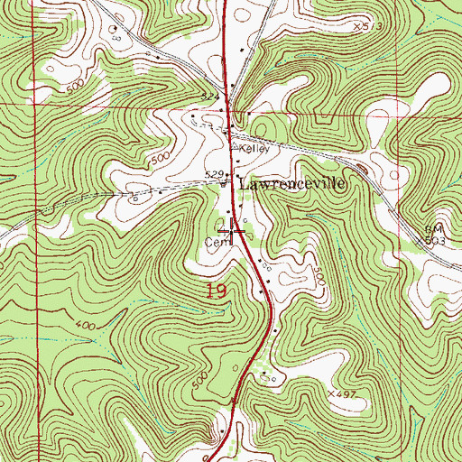 Topographic Map of Lawrenceville Missionary Baptist Church, AL
